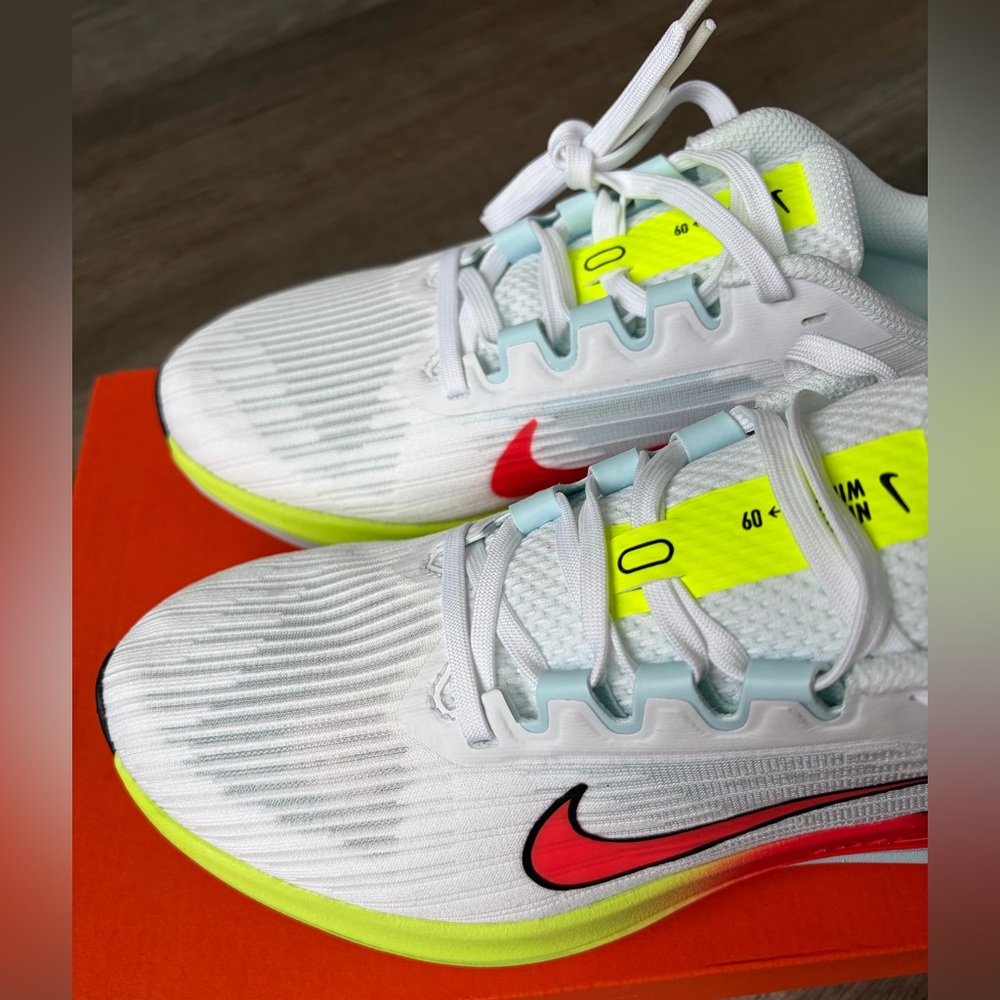 Nike White and Neon Green Sneakers - Picture 6 of 8